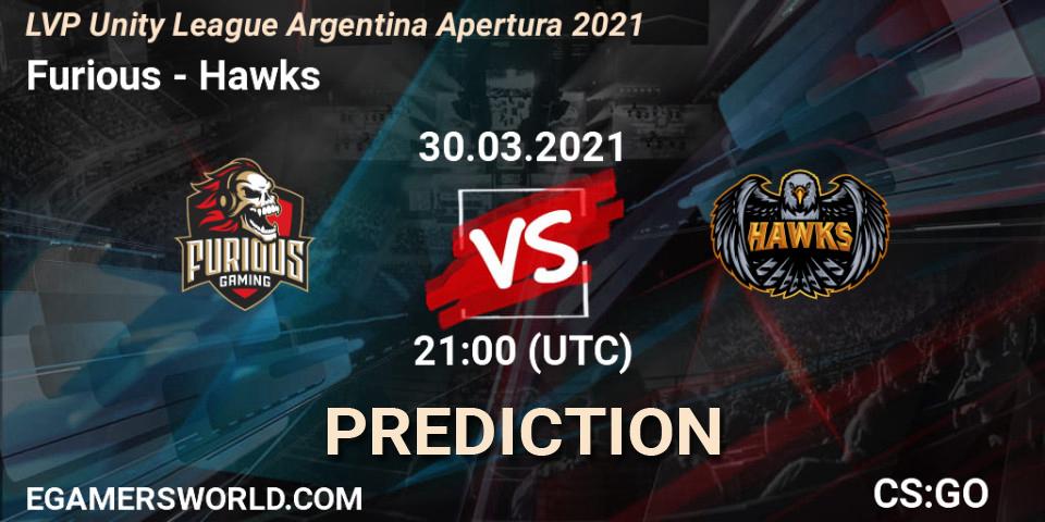 Pronóstico Furious - Hawks. 30.03.21, CS2 (CS:GO), LVP Unity League Argentina Apertura 2021