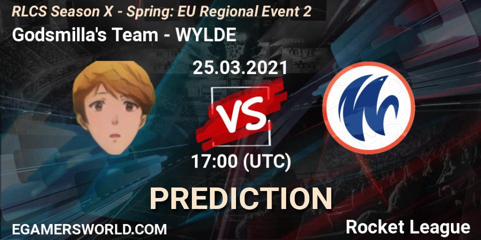 Pronóstico Godsmilla's Team - WYLDE. 25.03.2021 at 17:00, Rocket League, RLCS Season X - Spring: EU Regional Event 2