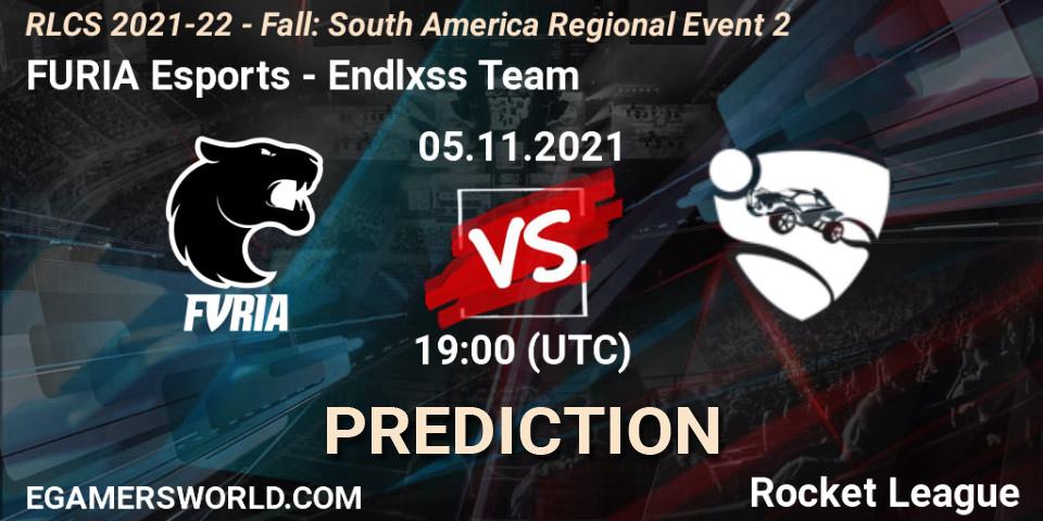 Pronóstico FURIA Esports - Endlxss Team. 05.11.2021 at 19:00, Rocket League, RLCS 2021-22 - Fall: South America Regional Event 2