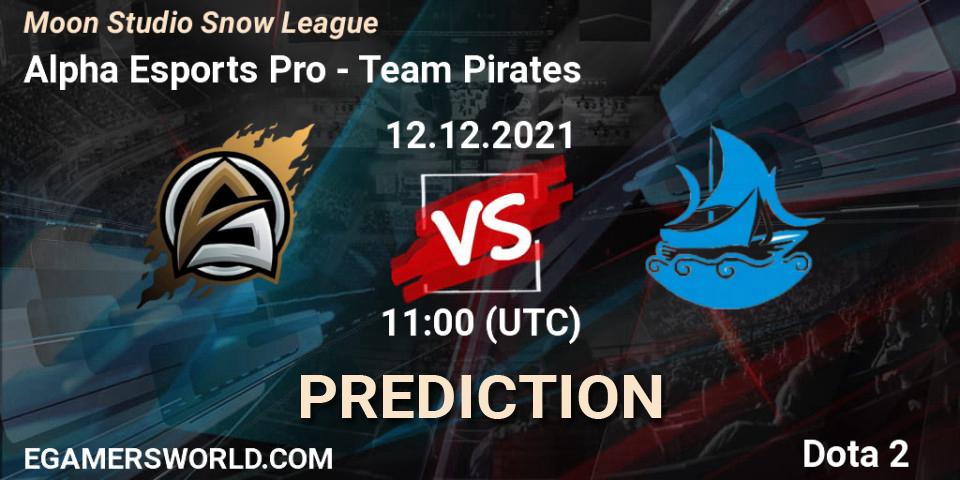 Pronóstico Alpha Esports Pro - Team Pirates. 12.12.2021 at 11:10, Dota 2, Moon Studio Snow League