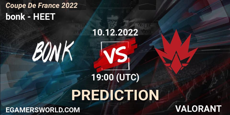 Pronóstico bonk - HEET. 10.12.22, VALORANT, Coupe De France 2022