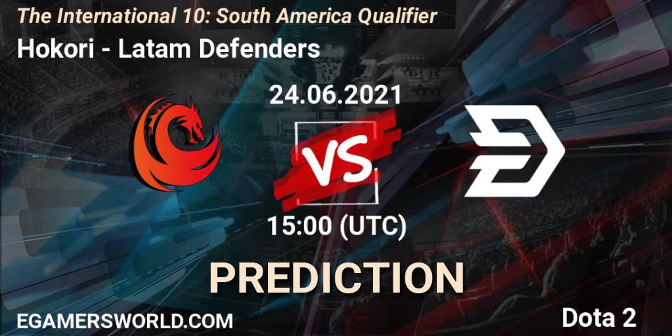 Pronóstico Hokori - Latam Defenders. 24.06.2021 at 15:11, Dota 2, The International 10: South America Qualifier