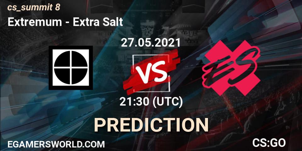 Pronóstico Extremum - Extra Salt. 27.05.2021 at 21:30, Counter-Strike (CS2), cs_summit 8