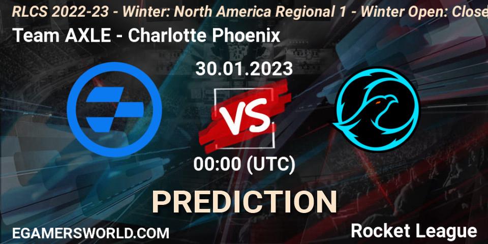 Pronóstico Team AXLE - Charlotte Phoenix. 30.01.23, Rocket League, RLCS 2022-23 - Winter: North America Regional 1 - Winter Open: Closed Qualifier