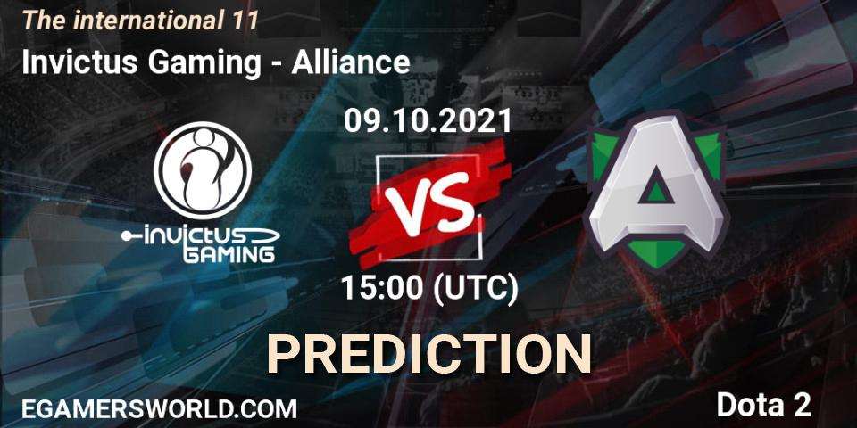 Pronóstico Invictus Gaming - Alliance. 09.10.2021 at 16:53, Dota 2, The Internationa 2021