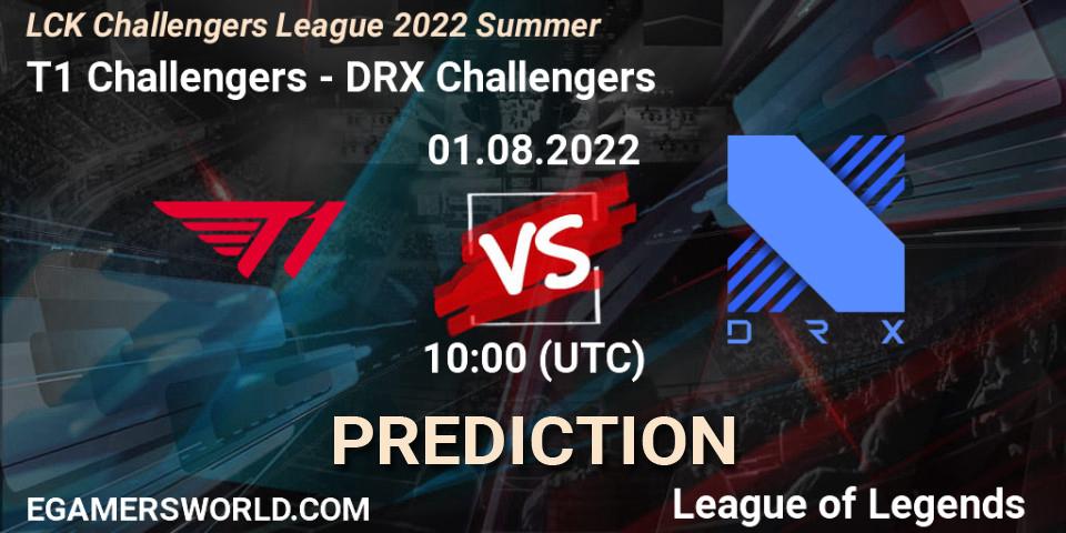 Pronóstico T1 Challengers - DRX Challengers. 01.08.22, LoL, LCK Challengers League 2022 Summer