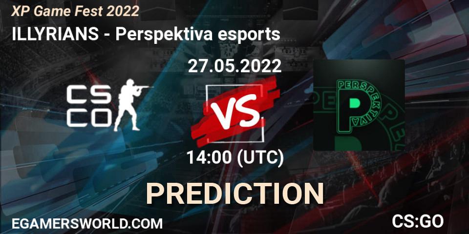 Pronóstico ILLYRIANS - Perspektiva. 27.05.2022 at 14:30, Counter-Strike (CS2), XP Game Fest 2022