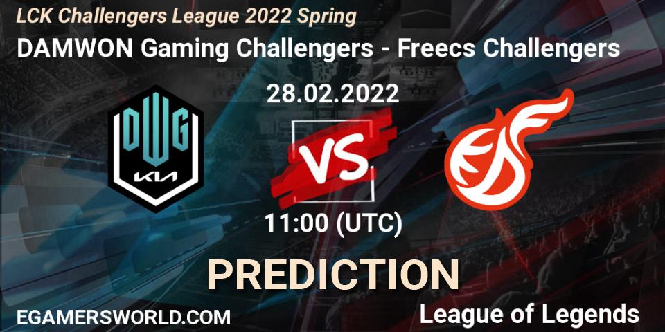 Pronóstico DAMWON Gaming Challengers - Freecs Challengers. 28.02.2022 at 11:00, LoL, LCK Challengers League 2022 Spring