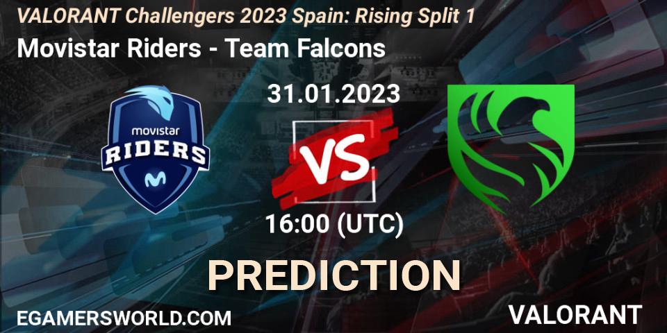 Pronóstico Movistar Riders - Falcons. 31.01.2023 at 16:00, VALORANT, VALORANT Challengers 2023 Spain: Rising Split 1