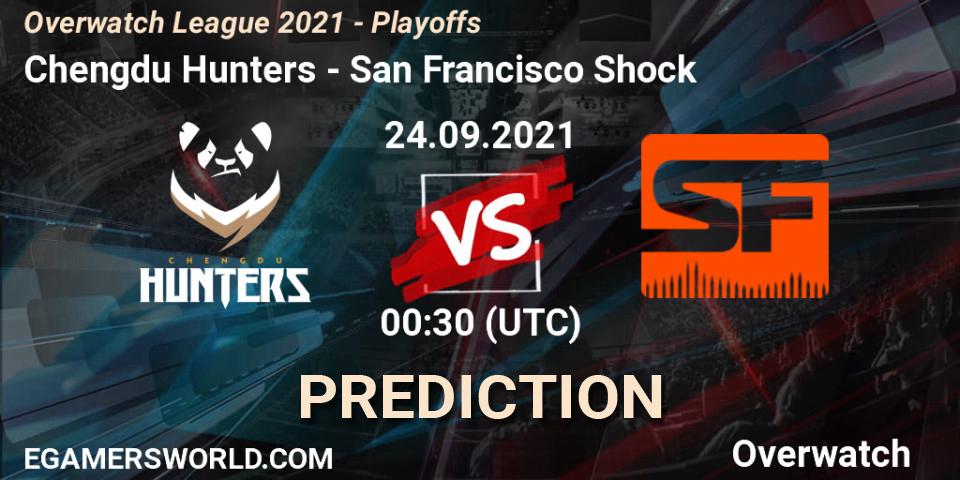 Pronóstico Chengdu Hunters - San Francisco Shock. 24.09.2021 at 01:00, Overwatch, Overwatch League 2021 - Playoffs