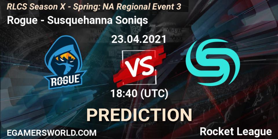 Pronóstico Rogue - Susquehanna Soniqs. 23.04.2021 at 19:00, Rocket League, RLCS Season X - Spring: NA Regional Event 3