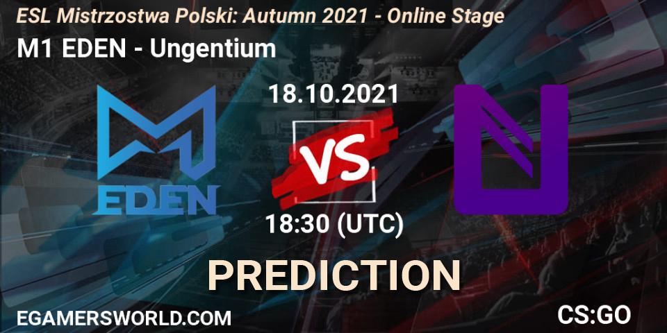Pronóstico M1 EDEN - Ungentium. 18.10.2021 at 18:30, Counter-Strike (CS2), ESL Mistrzostwa Polski: Autumn 2021 - Online Stage