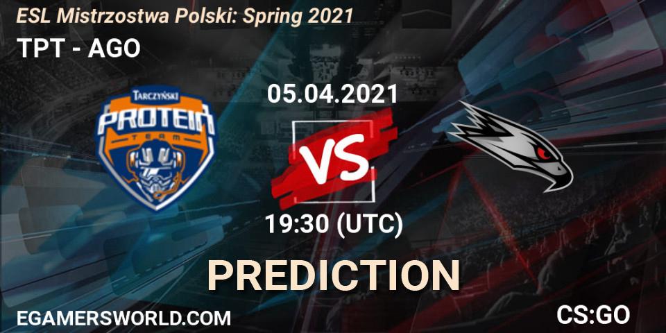Pronóstico TPT - AGO. 05.04.2021 at 17:30, Counter-Strike (CS2), ESL Mistrzostwa Polski: Spring 2021