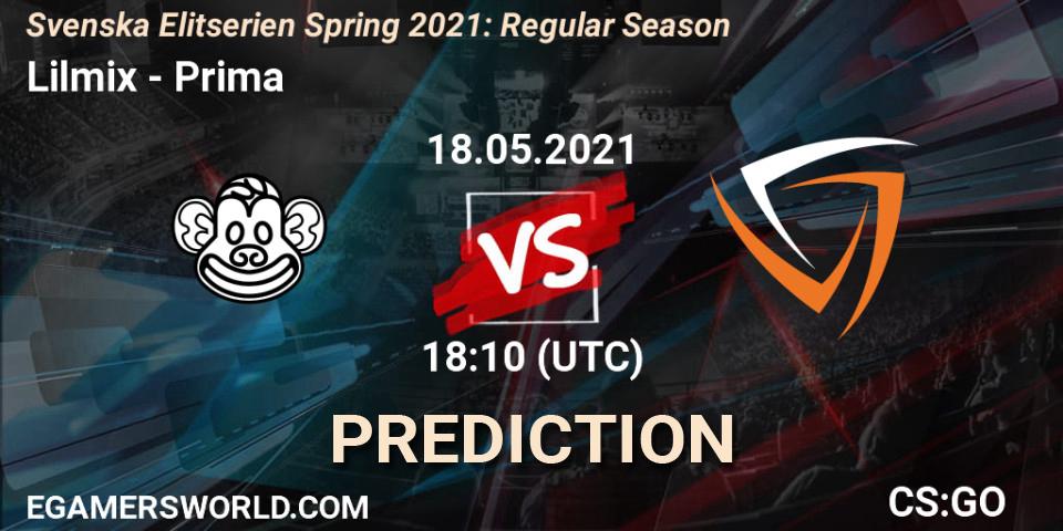 Pronóstico Lilmix - Prima. 18.05.2021 at 18:10, Counter-Strike (CS2), Svenska Elitserien Spring 2021: Regular Season