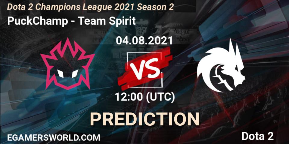 Pronóstico PuckChamp - Team Spirit. 04.08.2021 at 12:29, Dota 2, Dota 2 Champions League 2021 Season 2