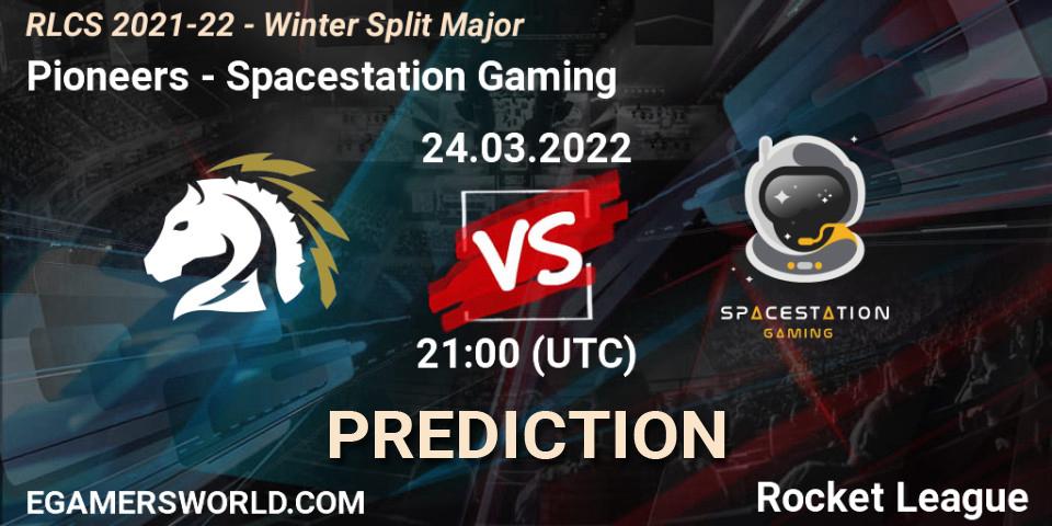 Pronóstico Pioneers - Spacestation Gaming. 24.03.2022 at 18:00, Rocket League, RLCS 2021-22 - Winter Split Major