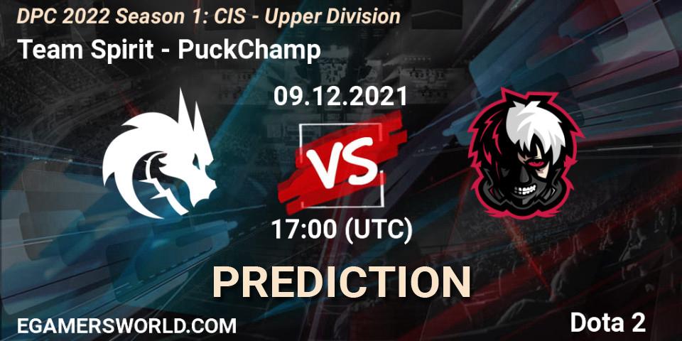 Pronóstico Team Spirit - PuckChamp. 09.12.2021 at 17:32, Dota 2, DPC 2022 Season 1: CIS - Upper Division