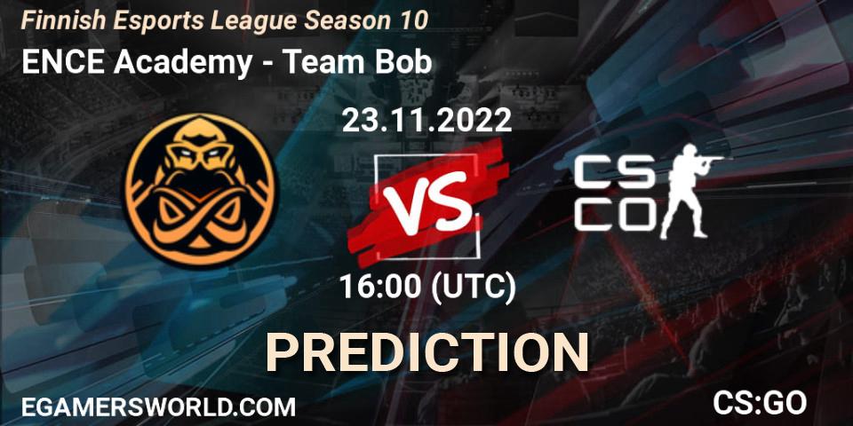 Pronóstico ENCE Academy - Team Bob. 23.11.22, CS2 (CS:GO), Finnish Esports League Season 10