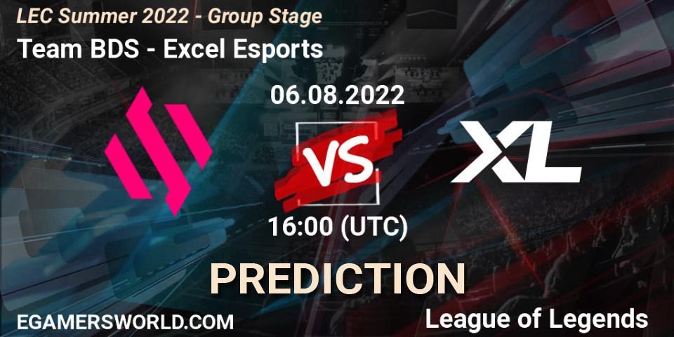 Pronóstico Team BDS - Excel Esports. 06.08.2022 at 16:00, LoL, LEC Summer 2022 - Group Stage