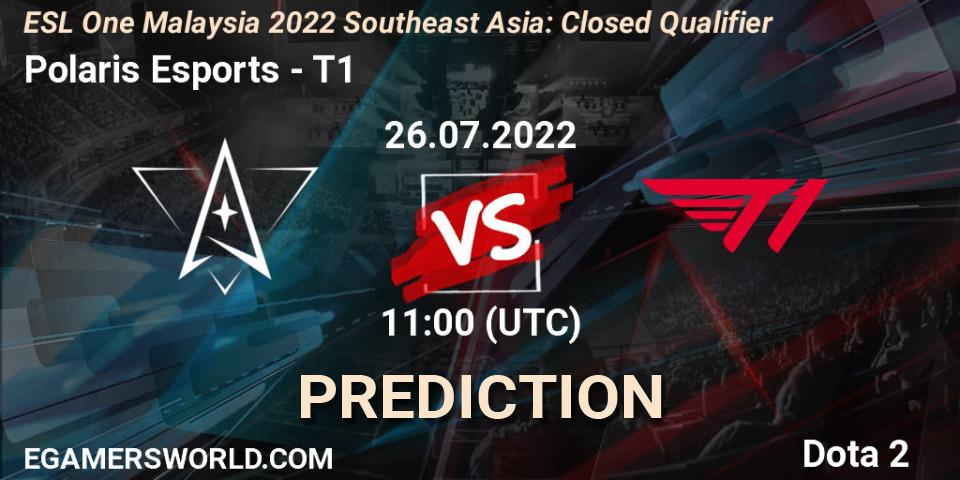 Pronóstico Polaris Esports - T1. 26.07.2022 at 11:01, Dota 2, ESL One Malaysia 2022 Southeast Asia: Closed Qualifier