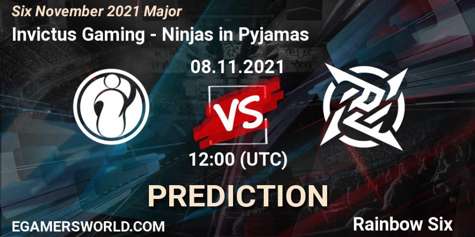 Pronóstico Ninjas in Pyjamas - Invictus Gaming. 09.11.2021 at 19:30, Rainbow Six, Six Sweden Major 2021