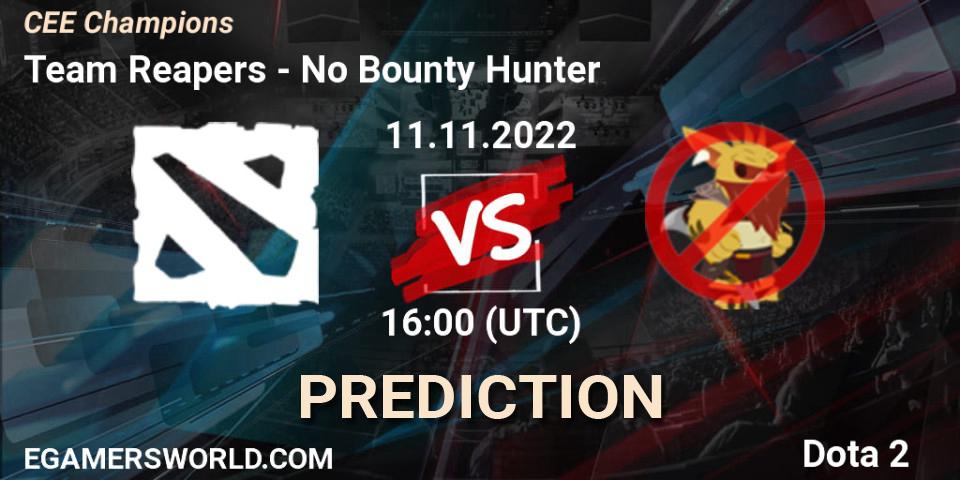 Pronóstico Team Reapers - No Bounty Hunter. 11.11.2022 at 16:00, Dota 2, CEE Champions