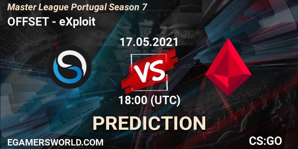 Pronóstico OFFSET - eXploit. 17.05.2021 at 18:00, Counter-Strike (CS2), Master League Portugal Season 7