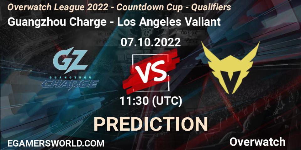 Pronóstico Guangzhou Charge - Los Angeles Valiant. 07.10.2022 at 11:50, Overwatch, Overwatch League 2022 - Countdown Cup - Qualifiers