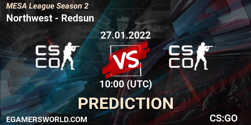 Pronóstico Northwest - Redsun. 27.01.2022 at 10:00, Counter-Strike (CS2), MESA League Season 2