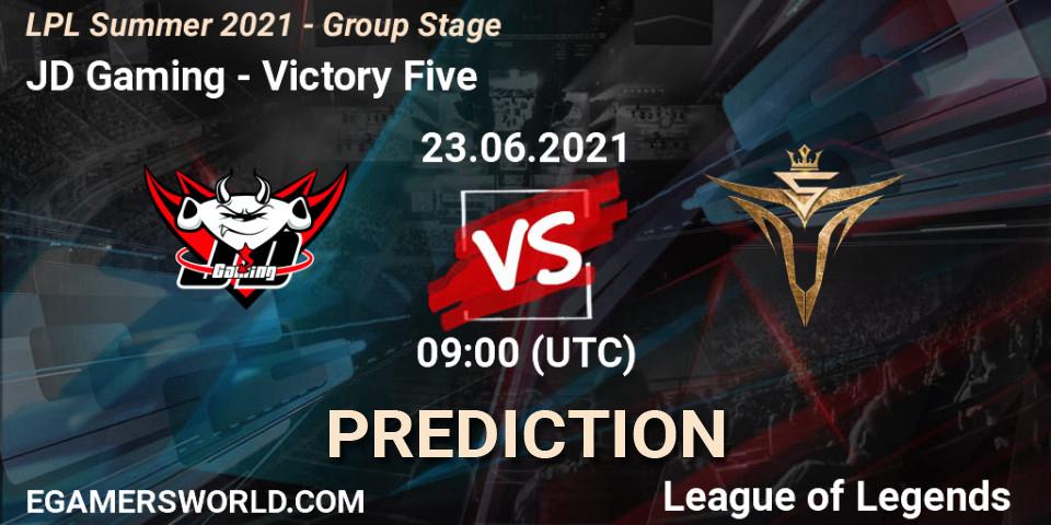 Pronóstico JD Gaming - Victory Five. 23.06.2021 at 09:00, LoL, LPL Summer 2021 - Group Stage