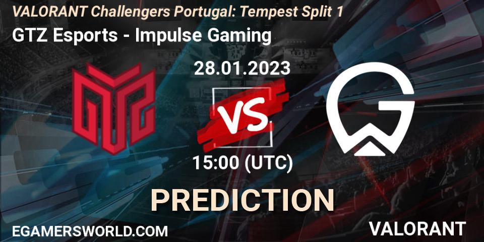 Pronóstico GTZ Esports - Impulse Gaming. 28.01.23, VALORANT, VALORANT Challengers 2023 Portugal: Tempest Split 1
