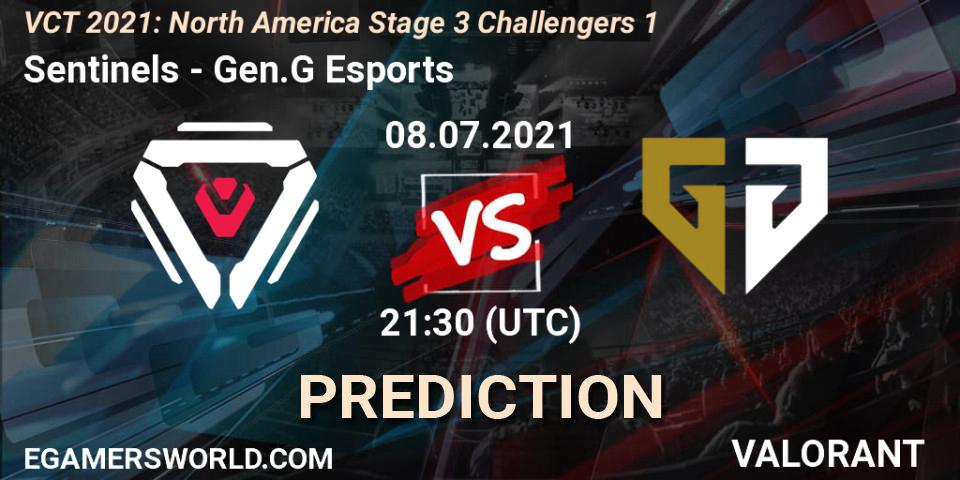 Pronóstico Sentinels - Gen.G Esports. 08.07.2021 at 23:45, VALORANT, VCT 2021: North America Stage 3 Challengers 1
