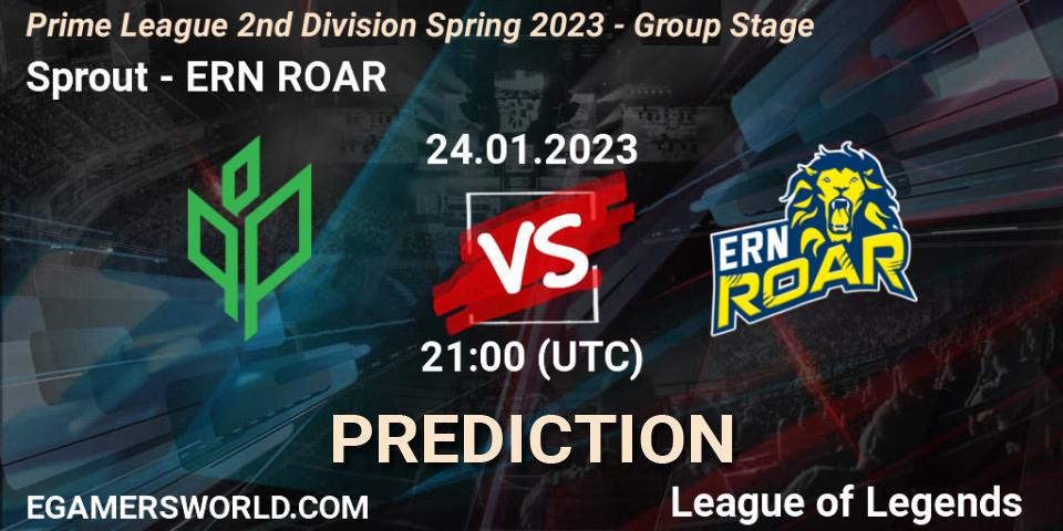 Pronóstico Sprout - ERN ROAR. 24.01.2023 at 21:00, LoL, Prime League 2nd Division Spring 2023 - Group Stage