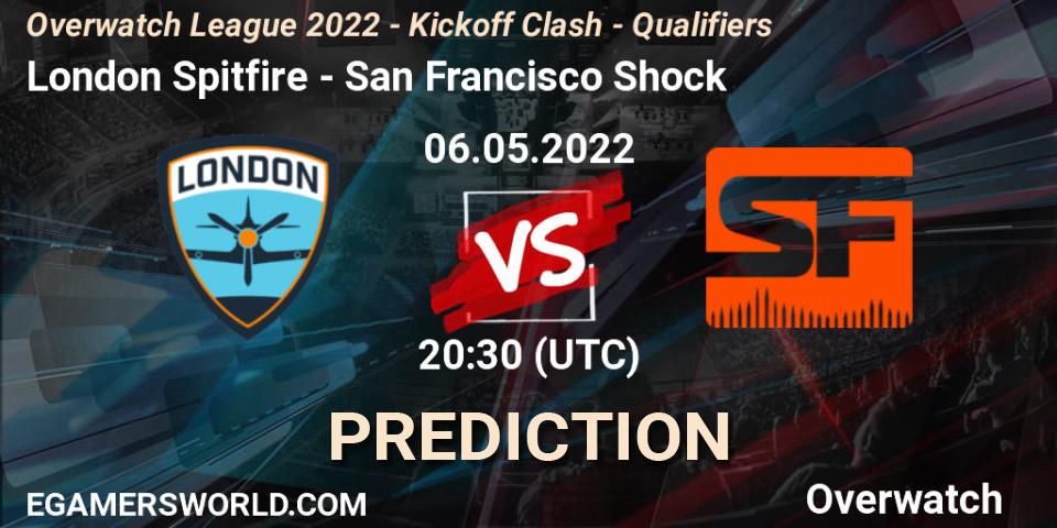 Pronóstico London Spitfire - San Francisco Shock. 06.05.22, Overwatch, Overwatch League 2022 - Kickoff Clash - Qualifiers