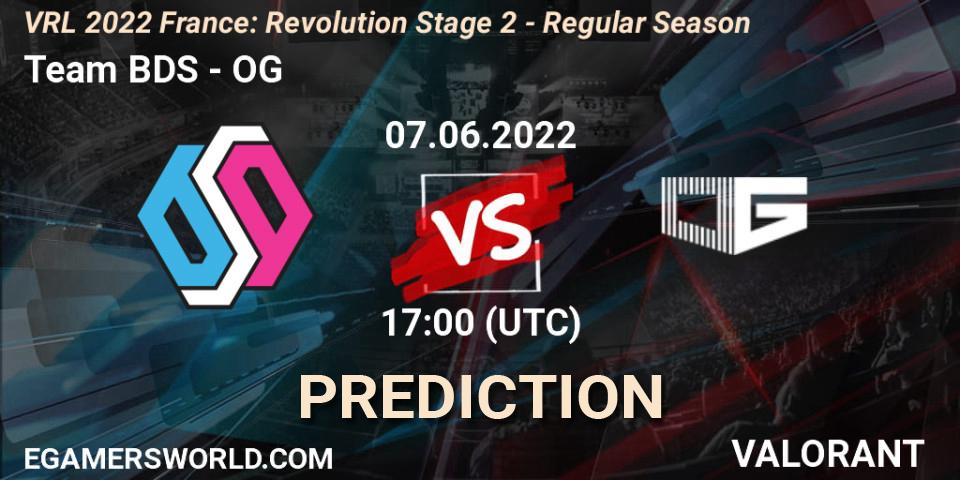 Pronóstico Team BDS - OG. 07.06.2022 at 17:00, VALORANT, VRL 2022 France: Revolution Stage 2 - Regular Season