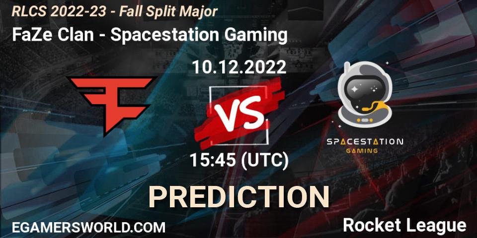 Pronóstico FaZe Clan - Spacestation Gaming. 10.12.2022 at 15:45, Rocket League, RLCS 2022-23 - Fall Split Major