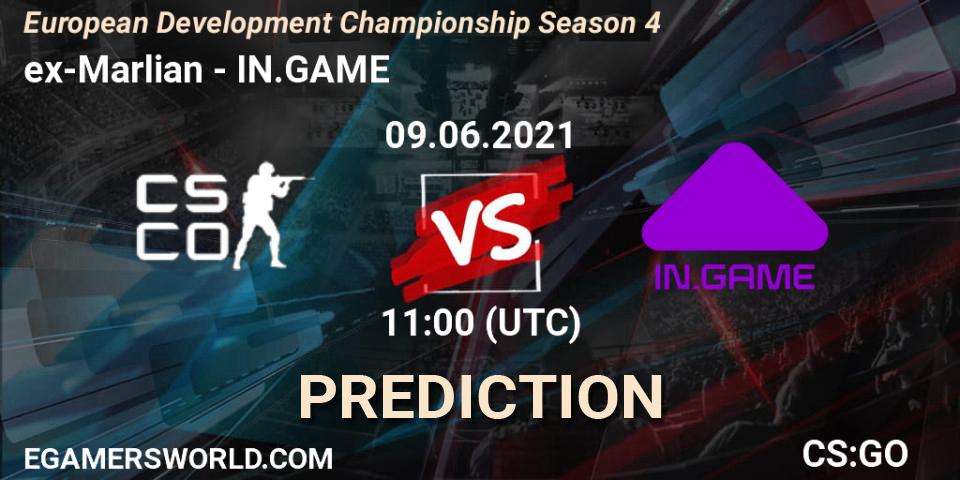 Pronóstico ex-Marlian - IN.GAME. 09.06.2021 at 11:10, Counter-Strike (CS2), European Development Championship Season 4