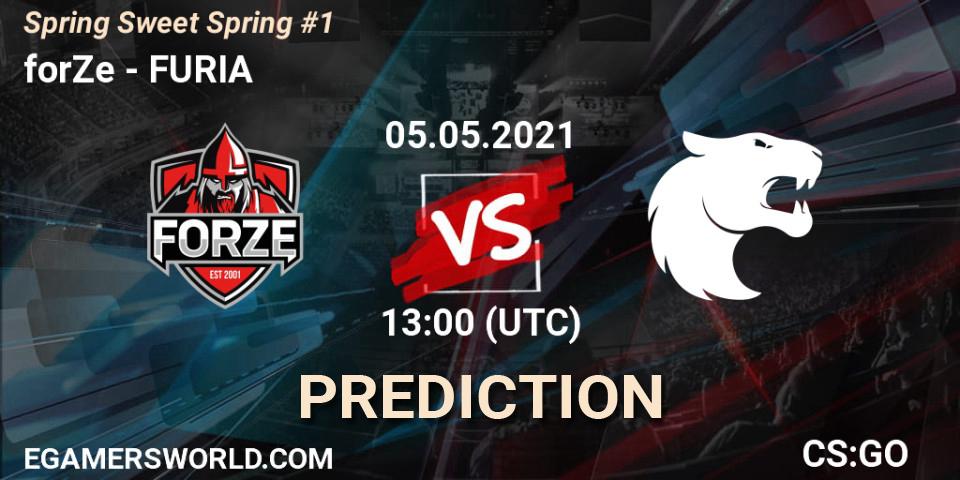 Pronóstico forZe - FURIA. 05.05.2021 at 13:00, Counter-Strike (CS2), Spring Sweet Spring #1