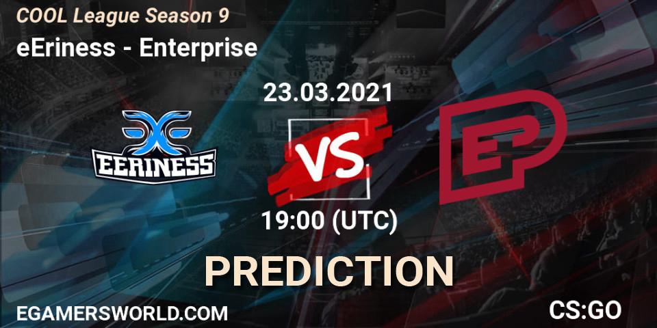 Pronóstico eEriness - Enterprise. 27.04.2021 at 18:00, Counter-Strike (CS2), COOL League Season 9