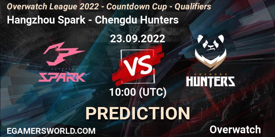 Pronóstico Hangzhou Spark - Chengdu Hunters. 23.09.22, Overwatch, Overwatch League 2022 - Countdown Cup - Qualifiers