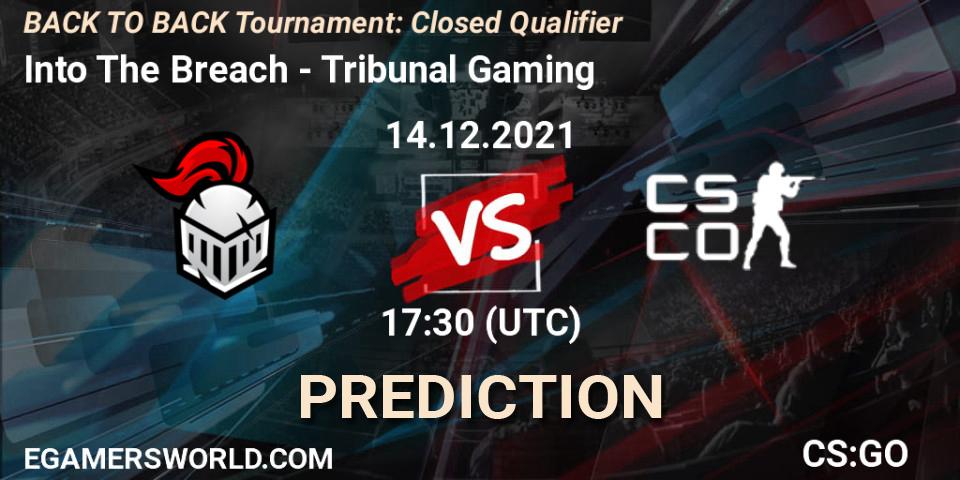 Pronóstico Into The Breach - Tribunal Gaming. 14.12.2021 at 17:30, Counter-Strike (CS2), BACK TO BACK Tournament: Closed Qualifier