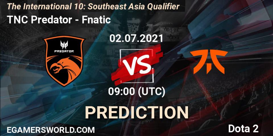 Pronóstico TNC Predator - Fnatic. 02.07.21, Dota 2, The International 10: Southeast Asia Qualifier