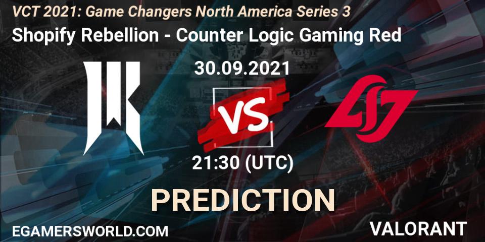 Pronóstico Shopify Rebellion - Counter Logic Gaming Red. 30.09.2021 at 21:30, VALORANT, VCT 2021: Game Changers North America Series 3