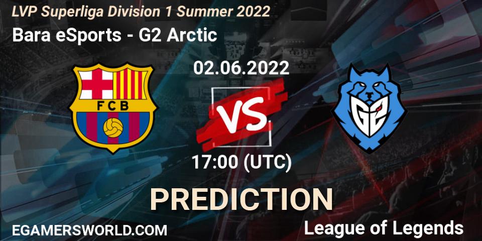 Pronóstico Barça eSports - G2 Arctic. 02.06.2022 at 16:50, LoL, LVP Superliga Division 1 Summer 2022