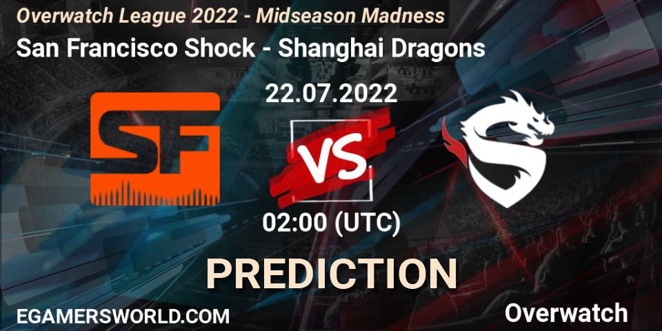 Pronóstico San Francisco Shock - Shanghai Dragons. 22.07.22, Overwatch, Overwatch League 2022 - Midseason Madness