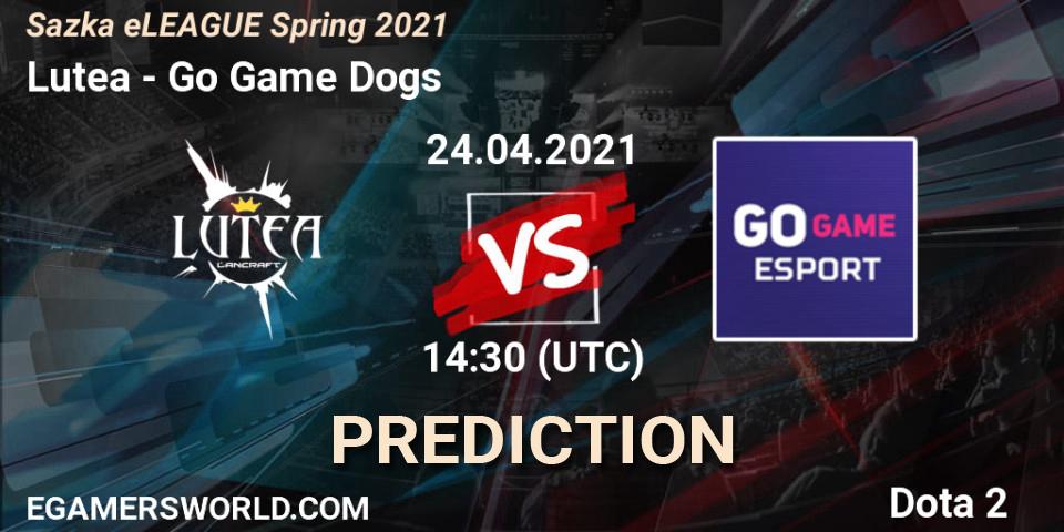 Pronóstico Lutea - Go Game Dogs. 24.04.2021 at 14:30, Dota 2, Sazka eLEAGUE Spring 2021