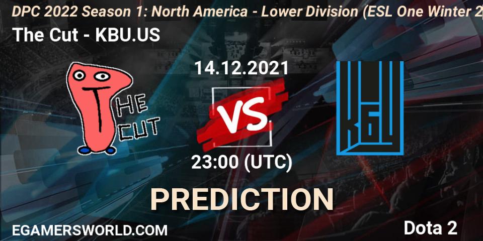 Pronóstico The Cut - KBU.US. 14.12.2021 at 22:56, Dota 2, DPC 2022 Season 1: North America - Lower Division (ESL One Winter 2021)