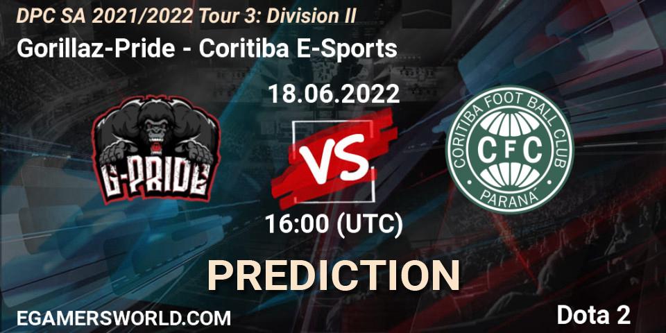 Pronóstico Gorillaz-Pride - Coritiba E-Sports. 18.06.22, Dota 2, DPC SA 2021/2022 Tour 3: Division II