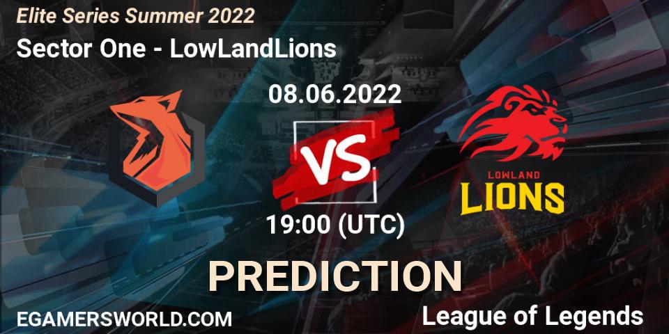 Pronóstico Sector One - LowLandLions. 08.06.2022 at 19:00, LoL, Elite Series Summer 2022