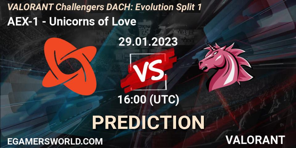 Pronóstico AEX-1 - Unicorns of Love. 29.01.23, VALORANT, VALORANT Challengers 2023 DACH: Evolution Split 1